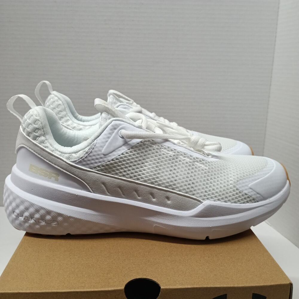 Under Armour Project Rock BSR 5 UA Shoes Women Size 9.5 White Gum Cross Training